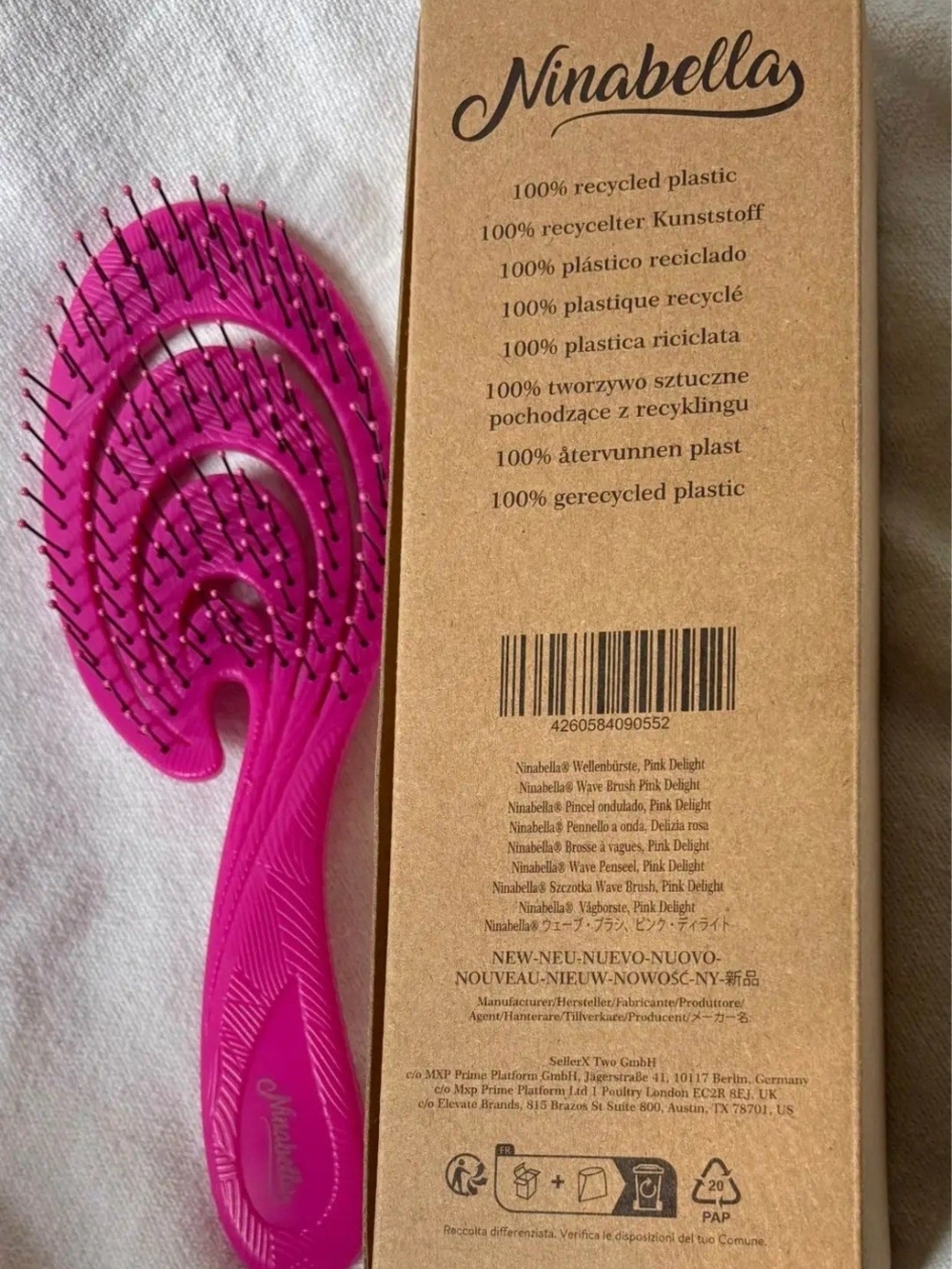 Ninabella Pink Detangling Hair Brush NWT ...